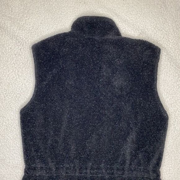 Tsunami Black Fuzzy Fleece Vest: Size Medium - Picture 6 of 8